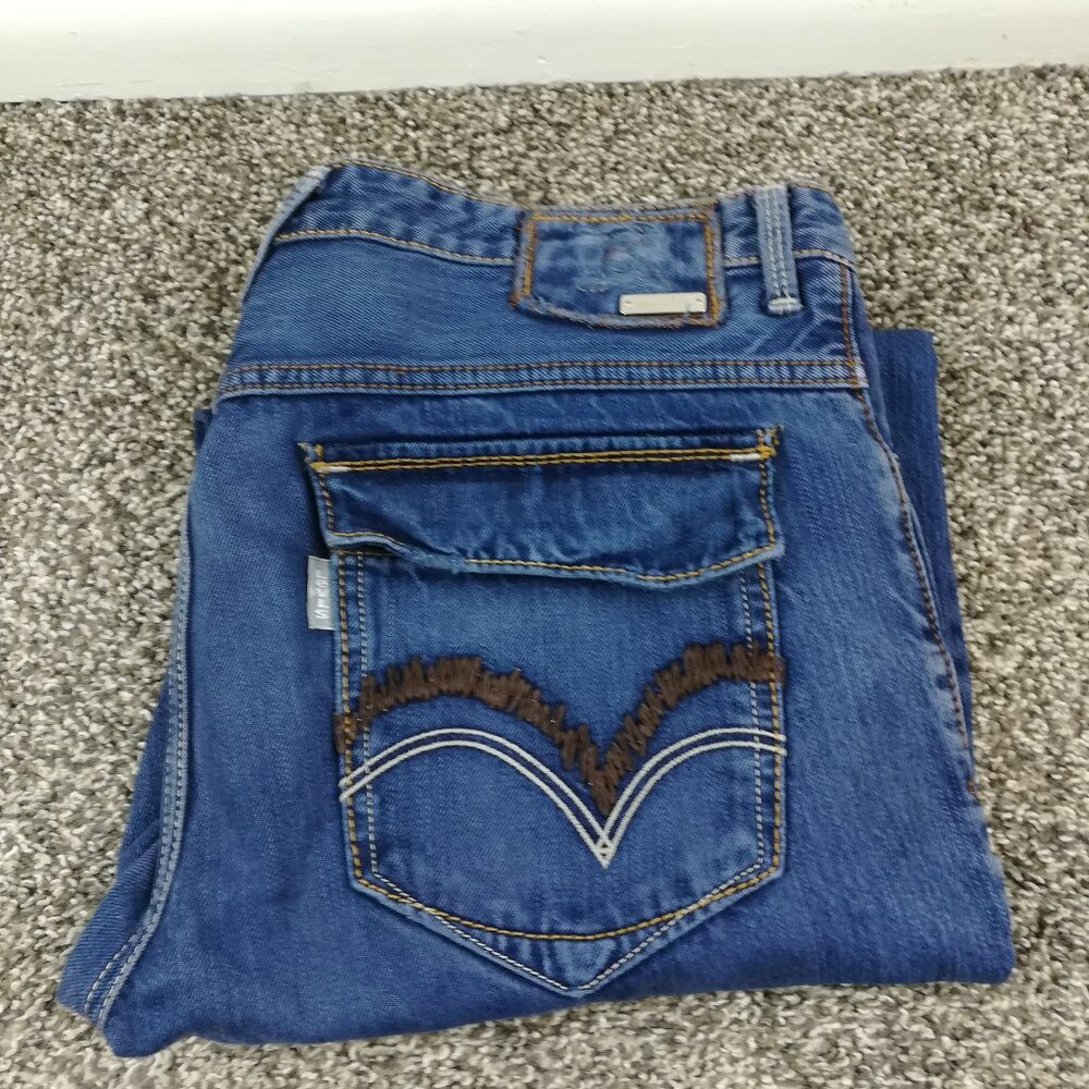 Vintage Y2K Levis SilverTab Jeans Slim Straight 31x32 (Fits 32x32) Flap Pockets